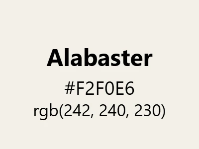 Visual example of alabaster color with its soft, warm appearance