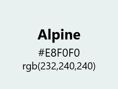 Visual example of alpine color with its crisp, mountain-fresh appearance