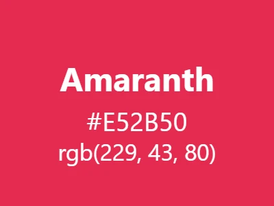 Visual example of amaranth color with its vibrant, pinkish-purple appearance