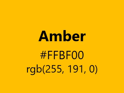 Visual example of amber color with its warm, golden appearance