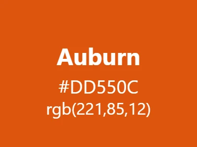 Visual example of auburn color with its rich, reddish-brown appearance