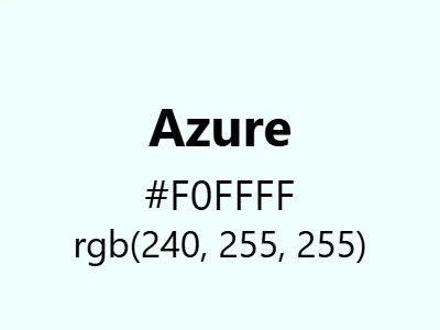 Visual example of azure color with its vibrant, celestial appearance