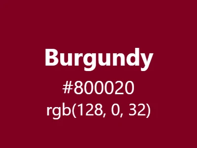 Visual example of burgundy color with its deep, wine-red appearance