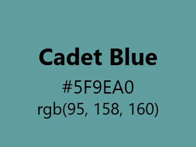 Visual example of cadet blue color with its muted, military-inspired appearance