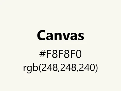 Visual example of canvas color with its versatile, textured appearance