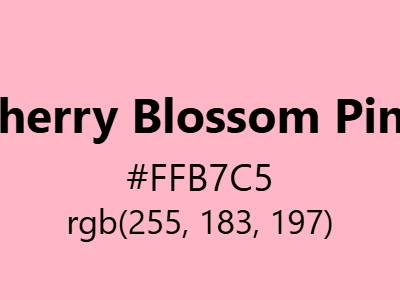 Visual example of cherry blossom pink color with its delicate, floral appearance