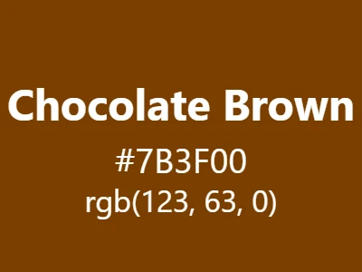 Visual example of chocolate color with its rich, delicious appearance