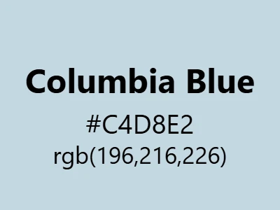Visual example of Columbia blue color with its sophisticated, academic appearance