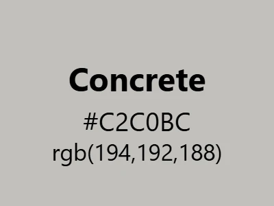 Visual example of concrete color with its industrial, textured appearance