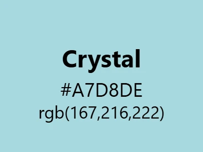 Visual example of crystal color with its clear, translucent appearance