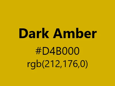 Visual example of dark amber color with its rich, sophisticated appearance