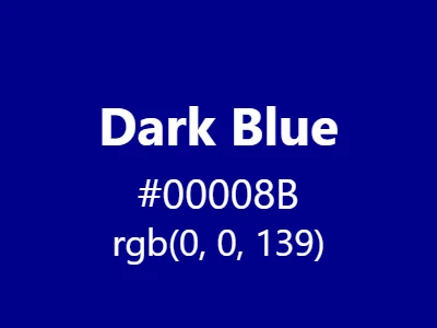 Visual example of dark blue color with its deep, authoritative appearance