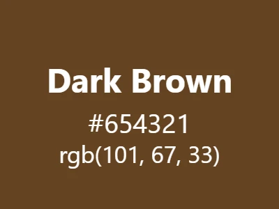 Visual example of dark brown color with its rich, deep appearance