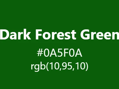 Visual example of dark forest green color with its deep, mysterious appearance