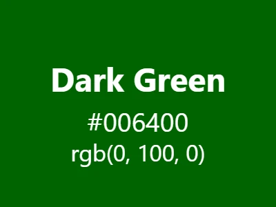 Visual example of dark green color with its rich, natural appearance