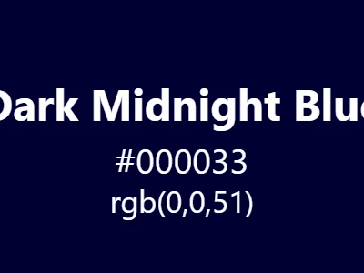 Visual example of dark midnight blue color with its deep, mysterious appearance