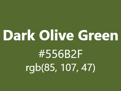 Visual example of dark olive color with its rich, earthy appearance