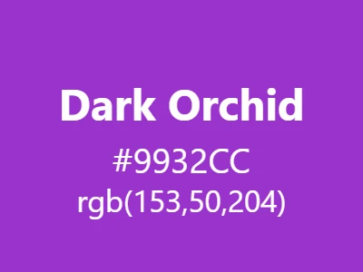 Visual example of dark orchid color with its rich, intense appearance