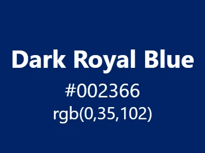 Visual example of dark/deep royal blue color with its deep, majestic appearance