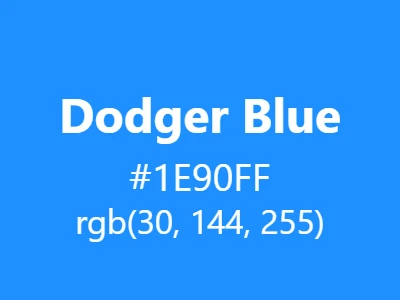 Visual example of Dodger blue color with its vibrant, energetic appearance