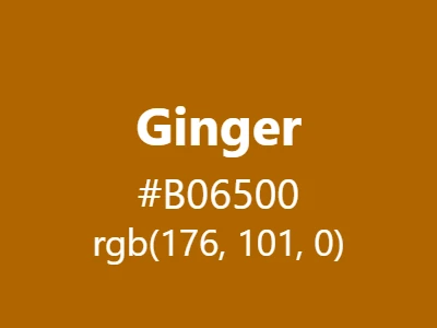 Visual example of ginger color with its warm, earthy appearance