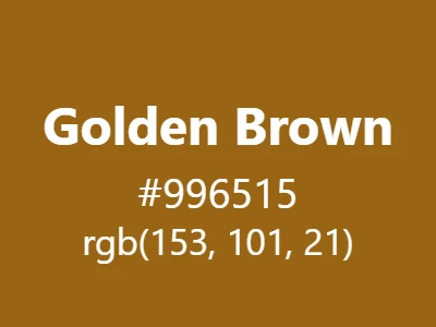 Visual example of golden brown color with its warm, earthy appearance