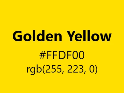 Visual example of golden yellow color with its vibrant, sunny appearance
