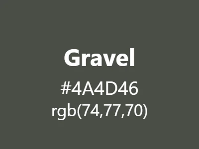 Visual example of gravel color with its earthy, textured dark grey appearance