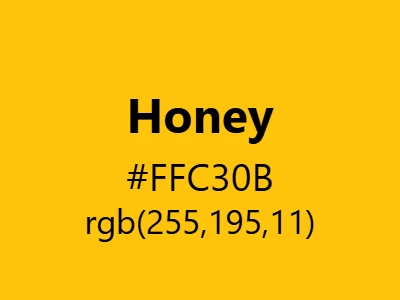 Visual example of honey color with its warm, golden appearance