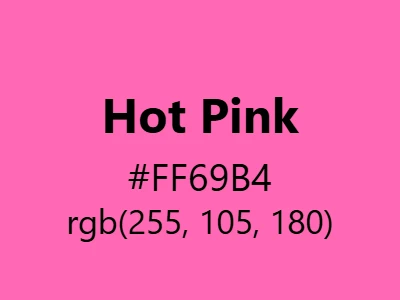 Visual example of hot pink color with its vibrant, intense appearance