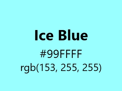 Visual example of ice blue color with its cool, crystalline appearance