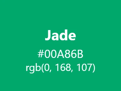 Visual example of jade color with its precious, serene appearance