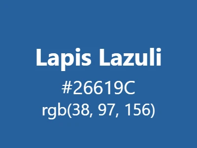 Visual example of lapis lazuli color with its ancient, precious appearance