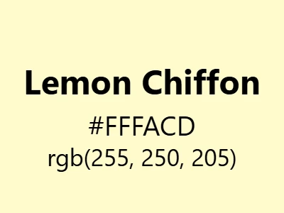Visual example of lemon chiffon color with its delicate, dessert-inspired appearance