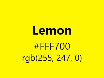 Visual example of lemon color with its bright, zesty appearance