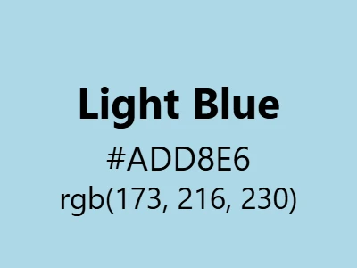 Visual example of light blue color with its fresh, airy appearance