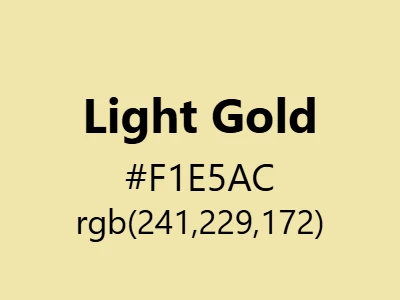 Visual example of light gold color with its bright, delicate appearance