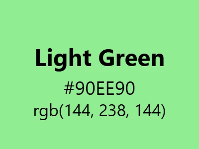 Visual example of light green color with its fresh, vibrant appearance