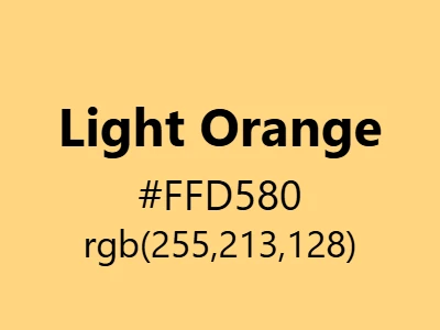 Visual example of light orange color with its soft, warm appearance