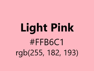 Visual example of light pink color with its delicate, gentle appearance