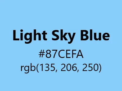 Visual example of light sky blue color with its soft, airy appearance