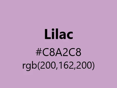 Visual example of lilac color with its soft, floral appearance