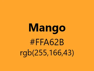 Visual example of mango color with its vibrant, tropical appearance