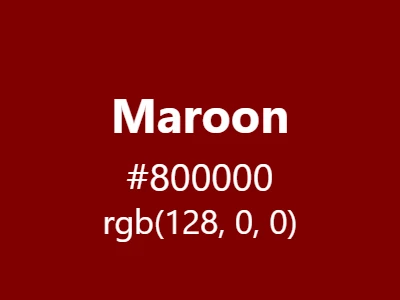 Visual example of maroon color with its deep, brownish-red appearance