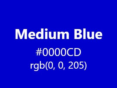Visual example of medium blue color with its balanced, versatile appearance