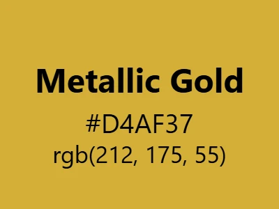 Visual example of metallic gold color with its luxurious, reflective appearance