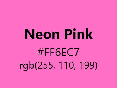 Visual example of neon pink color with its vibrant, electric appearance