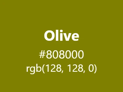 Visual example of olive color with its earthy, traditional appearance