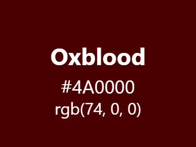 Visual example of oxblood color with its deep, burgundy appearance