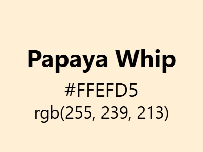 Visual example of papaya whip color with its soft, creamy appearance